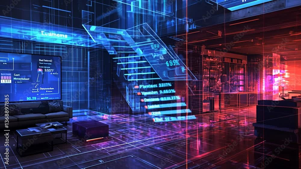 Aufkleber virtual home walkthrough experience with immersive technology features generative ai