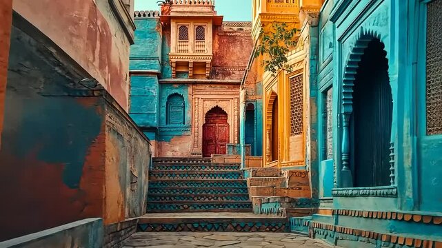 Vibrant Hues of Jodhpur's Historic Alleyways