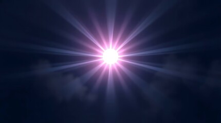 Cosmic light burst through nebulae