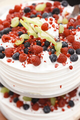 White Luxury Wedding Cake with Forest Berries – Elegant, Light, and Diet-Friendly