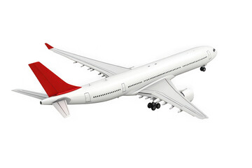Obraz premium Majestic Airplane Ready for Takeoff – Modern Passenger Plane on Transparent Background