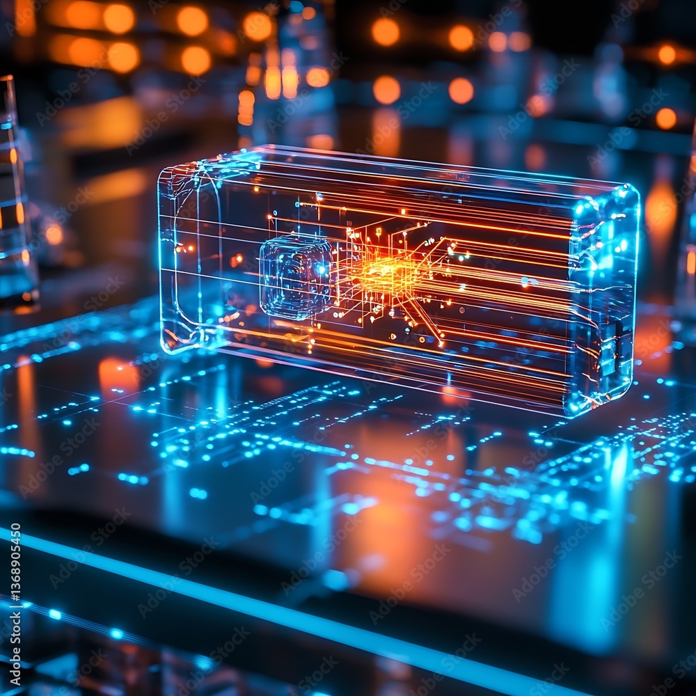 Poster advanced circuit board with holographic component