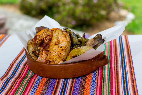 Comida tipica peruana, tradicional Pachamanca