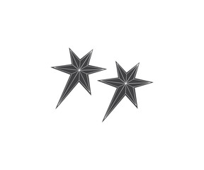 Black stars icon vector. Comet tail or star trail illustration sign. fireworks symbol or logo