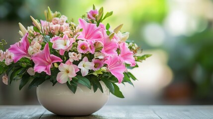 Fototapeta premium Aesthetic image of a captivating flower arrangement.
