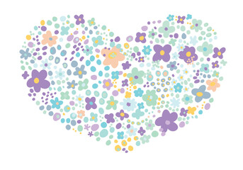 Seamless pattern with small flowers for children's and women's clothing in vector on a white background