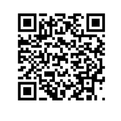 Geometric black QR code mosaic on white background for cryptography and app development