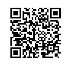 Geometric black QR code mosaic on white background for cryptography and app development