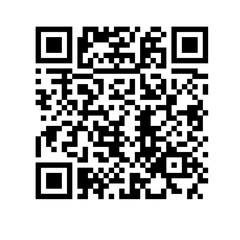 Geometric black QR code mosaic on white background for cryptography and app development