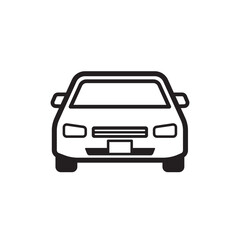 シンプルでかわいい車のアイコン