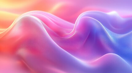 Obraz premium Soft Flowing Fabric with Gentle Waves in Warm Pastel Colors