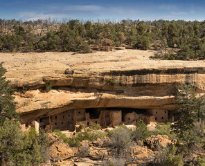 Indigenous Cliff Dwellings at Mesa Verde National Park