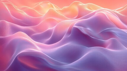 Obraz premium Abstract Waves of Soft Pastel Colors in Dynamic Flowing Motion