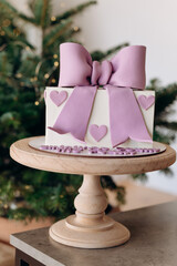 wedding cake on a table
