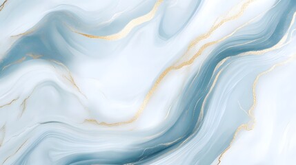 Luxurious Fluid Marble: A captivating macro view of swirling fluid marble, showcasing flowing gradients and luxurious golden veins. 