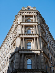 Fototapeta premium Tall 19th century neoclassical building in the Bradford Little Germany District