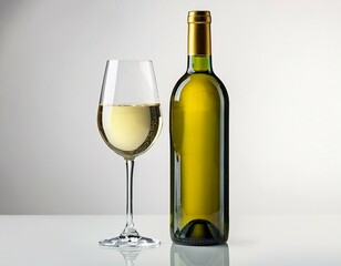 wine bottle and glass