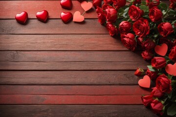 Valentine day frame border pastel color background with ornament.
