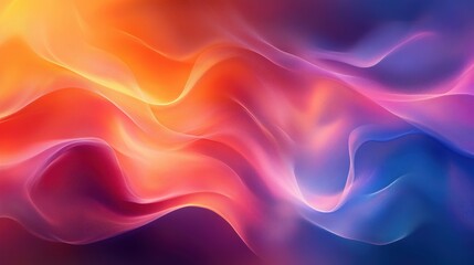 Fototapeta premium Colorful Abstract Waves in Gradient Flowing Movement Artwork