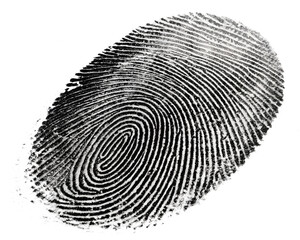 A unique fingerprint, a silent story of identity, a testament to individuality, captured in stark black and white. AI Generative