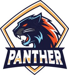 Panther sports logo vector design