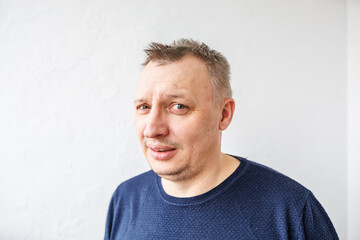Fototapeta premium face of angry person dissatisfied with life and everything that happens. man is grimacing