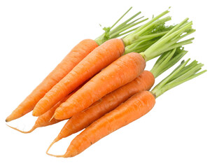 carrots isolated on white background AI Generative