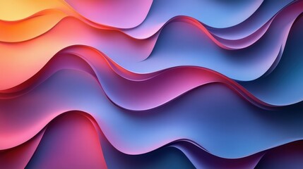 Obraz premium Colorful Abstract Waves in Soft Gradient Tones for Background Use