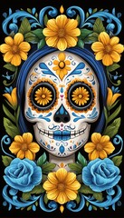 Fototapeta premium Day of the Dead Skull Art
