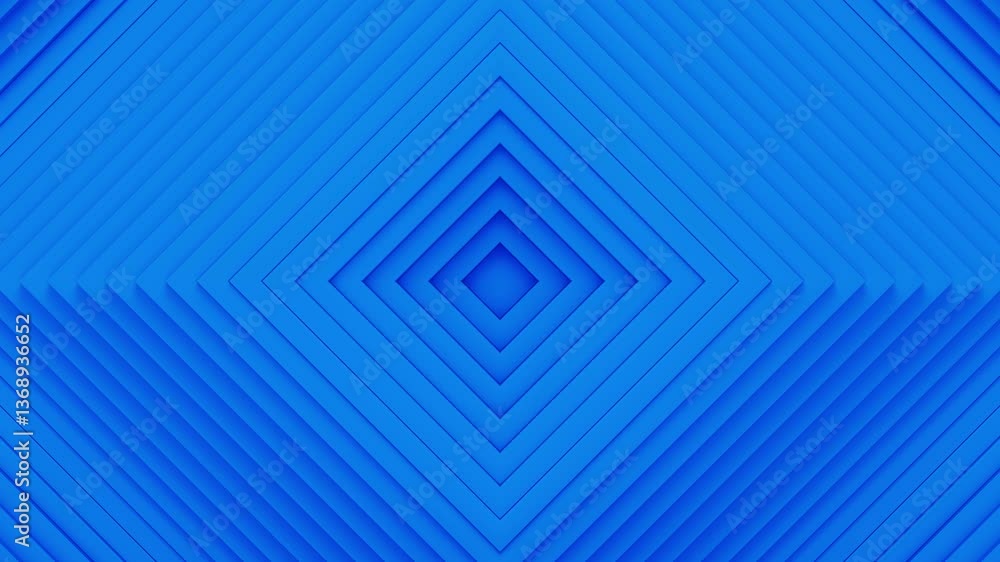 Poster stylish 3d animated waving blue diagonal squares background, 4k looping sleek architectural smooth m