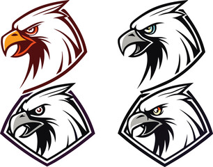 Eagle head mascot sports logo vector design