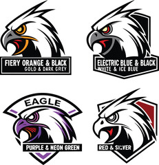 Eagle head mascot sports logo vector design