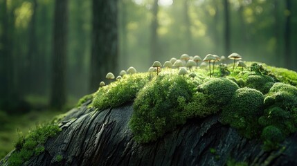 Moss on tree bark