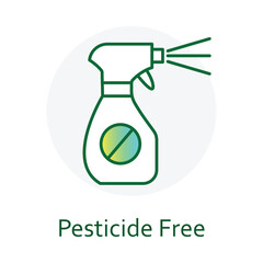 Pesticide Free. Clean design showcasing chemical-free and environmentally friendly goods.