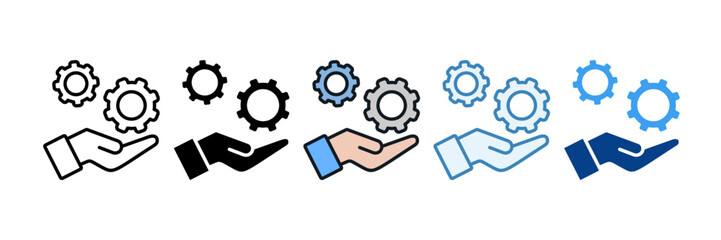Service  Icon Set Multiple Style Collection