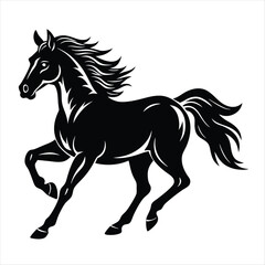 horse silhouette vector style