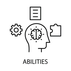 Vector icon for abilities. Abstract illustration for talent, performance, and capacity development.