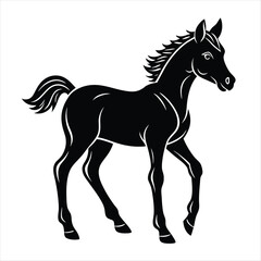 horse silhouette vector style