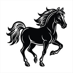 horse silhouette vector style