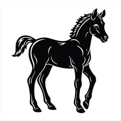 horse silhouette vector style