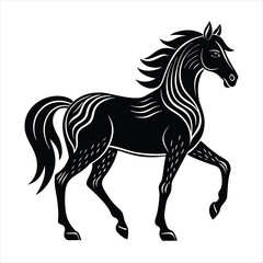 horse silhouette vector style