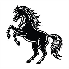 horse silhouette vector style