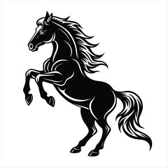 horse silhouette vector style