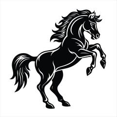 horse silhouette vector style