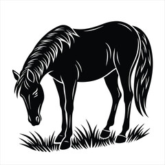 horse silhouette vector style