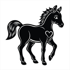 horse silhouette vector style