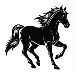 horse silhouette vector style