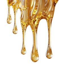 Golden Honey Dripping Stylishly In Smooth Streams With Beautiful Sticky Patterns On Transparent Background