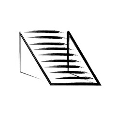 The stairs are drawn with rough strokes