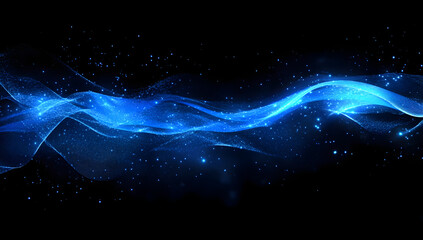 Obraz premium Futuristic Abstract 3D Waves – AI Digital Art.